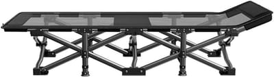Campingbed Opvouwbaar - Veld Bed - Buiten Ontspannen - Inclusief Draagtas - Tot 136 kg - Natuurlijk