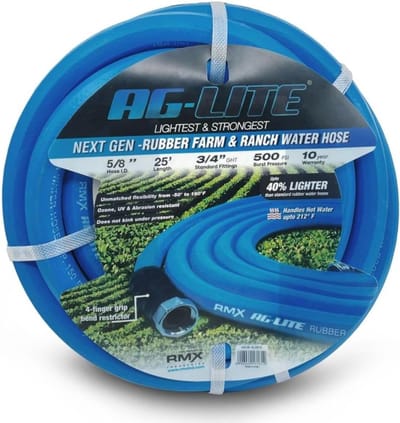 Ultralichte en Sterke Rubberen Tuinslang 16 mm x 7,6 m voor Warm en Koud Water