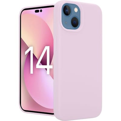 Coverzs telefoonhoesje geschikt voor iPhone 14 Plus hoesje - Luxe Liquid Silicone case - optimale bescherming - siliconen hoesje - roze