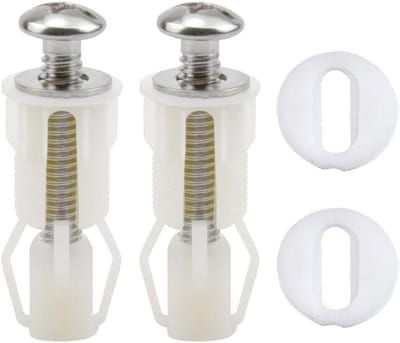 Universele toiletbril bevestigingsset - 2 stuks, scharnieren en rubberen moeren
