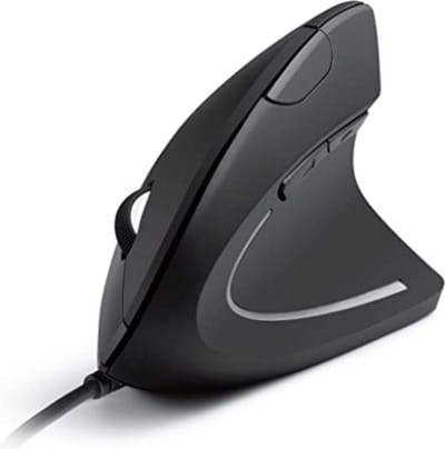 High Five rechtshandige verticale ergonomische bedrade muis USB DPI, 5 knoppen. Plug & Play Zwart
