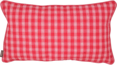 Kussen Levy Check Linen/Rood | 30 X 50 | Sierkussen Voor Woonkamer Of Slaapkamer