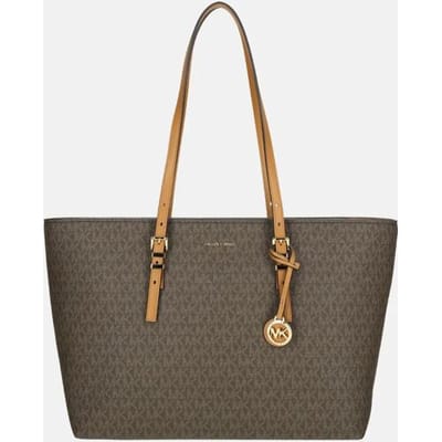 Michael Kors Quinn Large Tote Bag Dames Schoudertas - Bruin - One Size