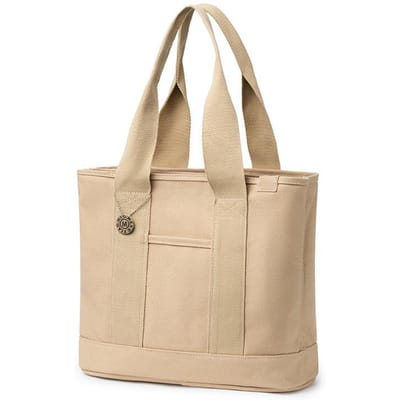 Dameshandtas Hoogwaardige Canvas Tas Bento Tas Dameshandtas Eenvoudig Temperament Draagtas 33*16*30cm kaki