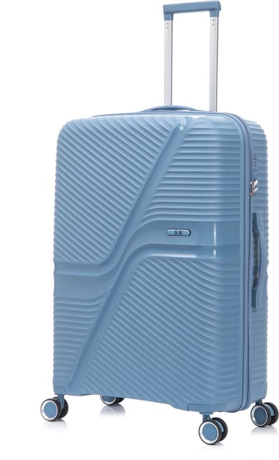 SB Travelbags Bagage koffer 75cm 4 dubbele wielen trolley - Licht Blauw