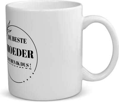Akyol - de beste moeder dat ben ik dus koffiemok - theemok - Moeder - mama - moeder cadeautjes - moederdag - verjaardag - geschenk - kado - 350 ML inhoud