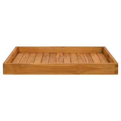 vidaXL - Dienblad - 70x70 - cm - massief - teakhout
