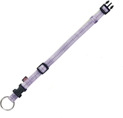 TRIXIE Softline Elegance Halsband / Hondenhalsband - 11575 - Dubbel Nylon - Lila / Groen - Nekomtrek: 20- 30 cm (GRAAG ALVORENS BESTELLEN OPMETEN)