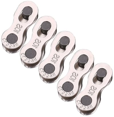 5 Paar Fiets Kettingschakels, Ketting Sloten en Klemmen voor Racefietsen en Mountainbikes, Geschikt voor 10 Versnellingen