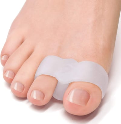 Daity Set van 2 paar hallux valgus correctoren met teenscheider en afstandhouder voor de grote teen - geschikt voor hallux valgus en overlappende tenen (beige)