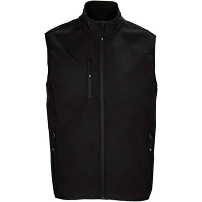 SOLS Heren Falcon Softshell Bodywarmer met rits (Zwart)