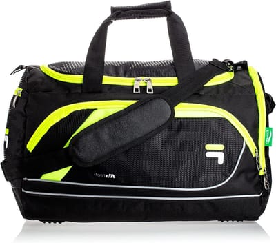 Sport plunjezak - Duffel tas - Naar de sportschool - Geventileerd schoenenvak - 19 inch - Zwart Lime