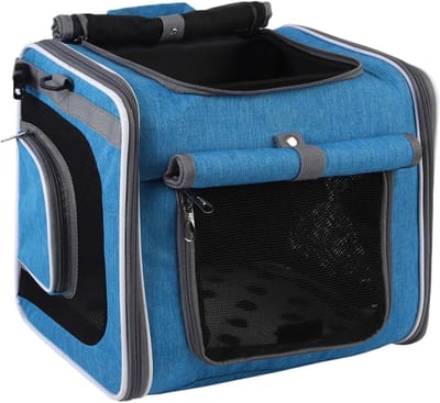 Honden Fietsmand - Huisdierdrager Scooter - Fietsen met Huisdier - Geventileerd Verstelbaar - 33.3 x 30.81 x 12.6 cm - Meerkleurig