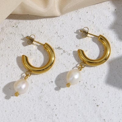 Hoepeloorbellen met Parel – Subtiele Elegantie | Twinolo