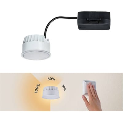 Paulmann Nova Coin LED-module Inbouwspot - 3-Step-Dim - Rond 51 mm - 6W - 470 lm - 2700K Warmwit - Dimbaar - 230V - Satijn
