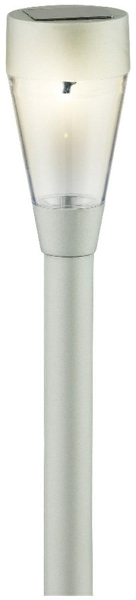 Lumineo Solar tuinlamp - prikspot - zilver - op zonne-energie - 32 cm - Prikspots tuinverlichting