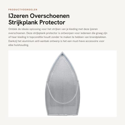 Dailygoods- Overschoenen - Aluminium materiaal - Antiaanbaklaag - Duurzaam - Strijkplank protector - Geschikt voor ijzeren schoenen - Strijkhoes