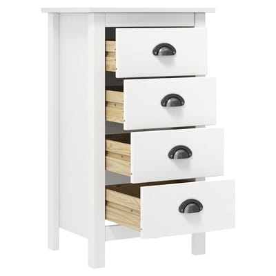 vidaXL - Dressoir - Hill - 46x35x80 - cm - massief - grenenhout - wit