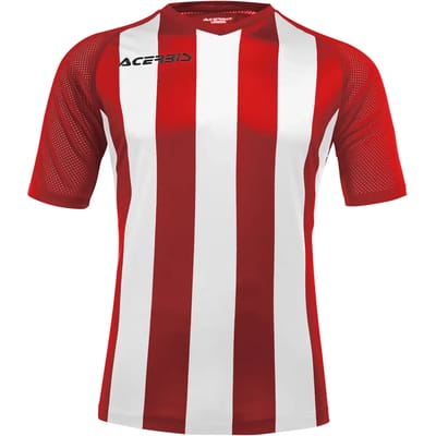 Acerbis Sports JOHAN STRIPED S/SL JERSEY (Sportshirt) RED/WHITE 5XS height JR: 156/165 .061 height JR: 108/119 .057