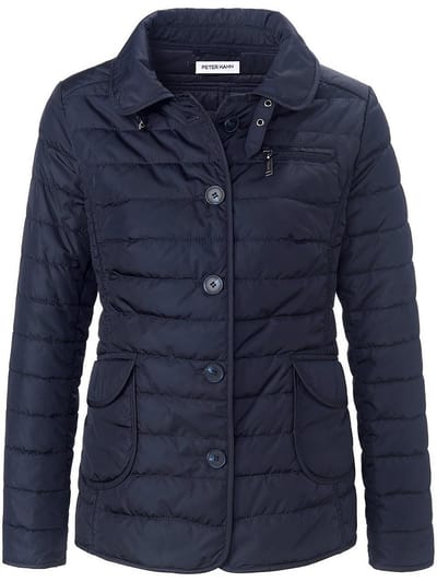 Gewatteerde jas knoopsluiting Van Peter Hahn blauw