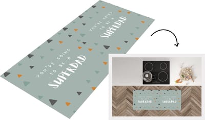 Keukenloper - Loper keuken - You're going to be a superdad - Spreuken - Quotes - Papa - 120x50 cm - Keukenloper vinyl