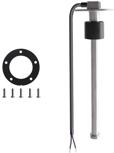 Stainless Steel Brandstof Gas Transmitter voor Marine Boot - 200mm Waterniveau Sensor met 5 gaten voor Brandstofmeter 0-190 Ohm, Betrouwbaar en Duurzaam