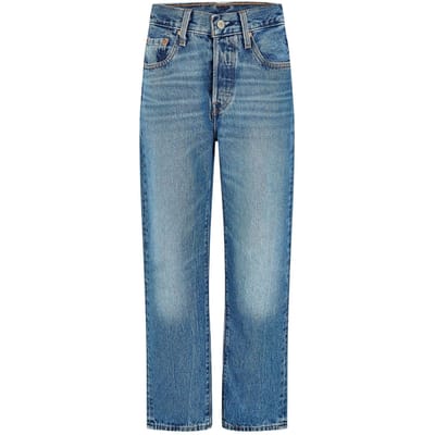 Levis Damesjeans 501 met rechte pijpen en enkellengte (Moet van mij zijn)