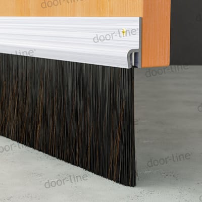 Stripborstel met h-profiel | Voor afdichting van kieren, recht profiel | Lengte: 1000 mm | Zichtbare haarlengte: 50 mm | Totale hoogte: 71,5 mm