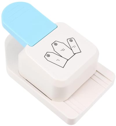 Papierpons 3-in-1 - Labelmaker Hoeksnijder - Kaarten Maken - Ergonomische Handgreep - 3 Maten Labels - Zwart