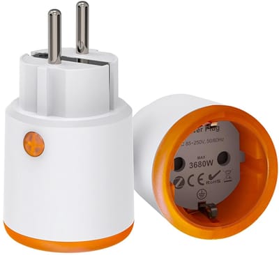 1 stuks Smart Power Plugs: Zigbee Smart Plug met meet- en timerfunctie, Tuya App Control, notification push, Zigbee Hub vereist, 16A stopcontact, compatibel met Alexa, Google Home