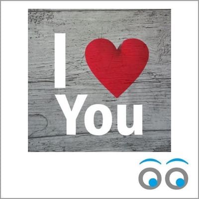 Bloemkaartjes - Cadeaukaartjes - 20 Stuks - I love you - 7x7cm - Met Boorgaatje