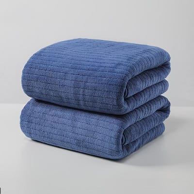 Ensemble de serviettes de bain surdimensionnées, Serviette surdimensionnée Microfibre Douce Serviette de bain XL Serviette de bain super absorbante Ensemble de serviettes de bain Séchage rapide Grande taille Serviette de douche bleu marine