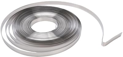 Omsnoeringsrol Staal - Verpakkingsband Metaal - Zware Pakketten Beveiligen - Hoge Breeksterkte - 19mm Breed 30 Meter - Zilver