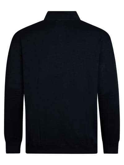 Petrol Industries - Heren Plus Size Gebreide Half-Zip Trui Jackson - Zwart - Maat 6XL