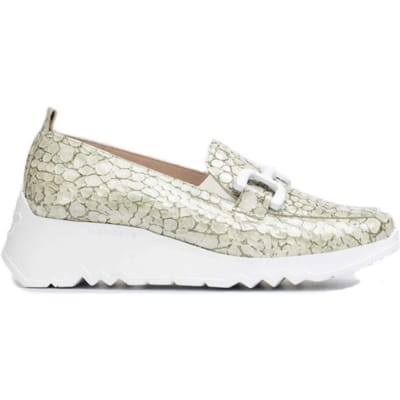 Wonders Social - dames moccasin - Groen - maat 41 (EU) 8 (UK)