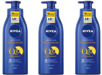 NIVEA Q10 Verstevigende Bodymilk met Pomp - Voordeelverpakking 3 x 400 ml
