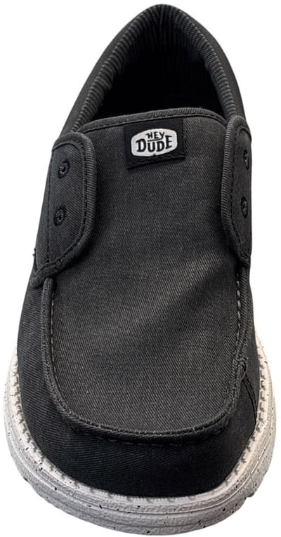 HEYDUDE - Wally Cru Stretch Canvas Heren Loafers Black/Black - Maat 44