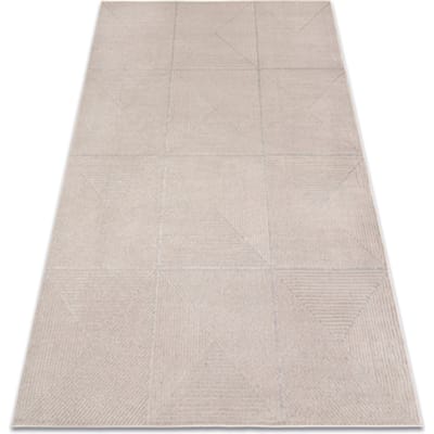 Kleden Rugsx Tapijt AURA J2624A beige - Geometrisch, structuree 80x150 cm
