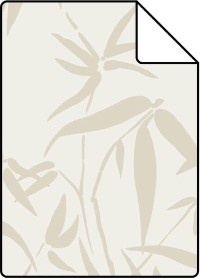 Proefstaal Origin Wallcoverings behang bamboe bladeren beige - 26,5 x 21 cm - 347735-S