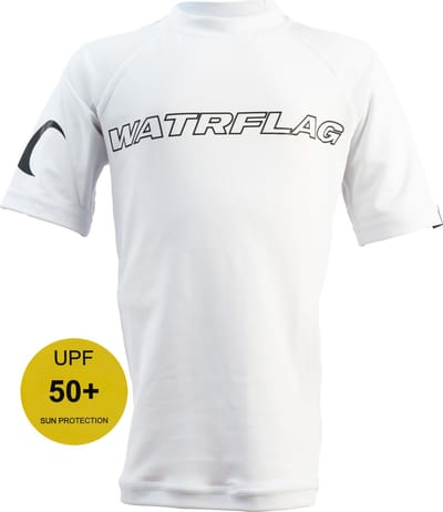 Watrflag Rashguard Valencia Kids - Wit - UV beschermend surf shirt korte mouw 128