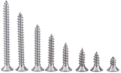 200 stuks RVS M3 Zelftappende Schroeven Assortiment met Pan, Plat en Truss Hoofd voor Diverse Toepassingen