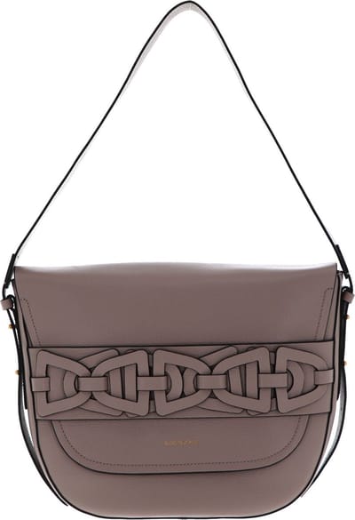 COCCINELLE Leren Schoudertas Avondtas Gitane Suede Crossbody Bag Powder Pink Beige