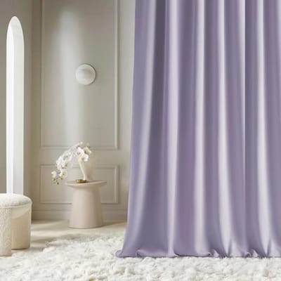 Verduisterend gordijn met plooiband 140 x 250 cm - Modern paars schuifgordijn voor woonkamer en slaapkamer