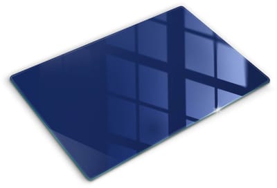 Wallfluent Glazen Snijplanken - Blauw Snijplanken Glas - 80 cm x 52 cm - Donkerblauw Snijplanken van Glas - Keuken Snijplank Glas - Snijplank van Glas met Print - Antislip Keuken Snijplank Glas