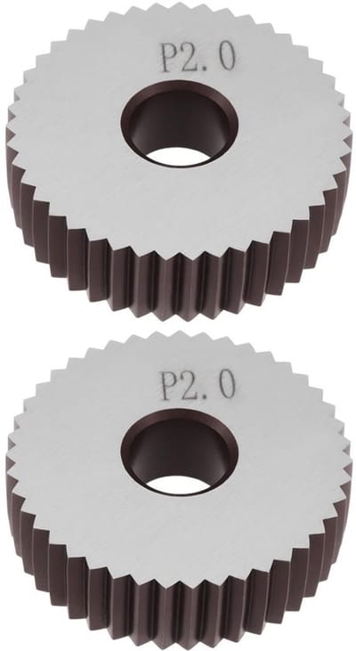 Dailygoods- Knurling Wielen 2,0 mm Pitch - Staal Rollers - 28x8x8 mm