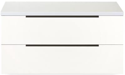 Seville Badmeubelset 100 cm - Wastafelblad Wit Hoogglans Edge Greep