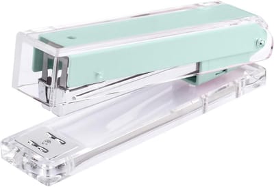 Bureau nietmachine - Handig nietapparaat - Papier bundelen - Transparant design - Compact formaat - Groen