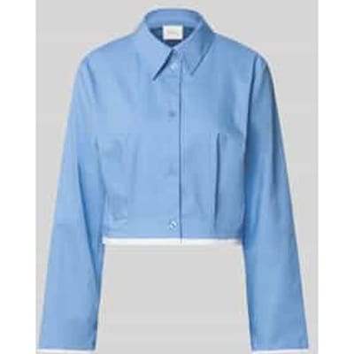 Kort Overhemdblouse met Plooien Model 'Zopy'