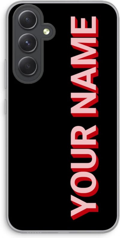 Gepersonaliseerd - Case Company® - Hoesje geschikt voor Samsung Galaxy A54 hoesje - Namecase - Soft Cover Telefoonhoesje - Bescherming aan alle Kanten en Schermrand