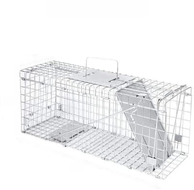 24" Rattenval - Grote Dierenvalkooi voor Zwerfkatten - Humane Rescue - Opvouwbare Catch & Release Dierenval - Binnen & Buiten